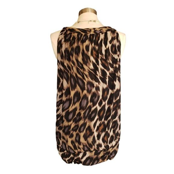 Women's Sleeveless Blouse Bling Animal Print Flowy Shell Lightweight Top XL NWOT - Picture 5 of 9